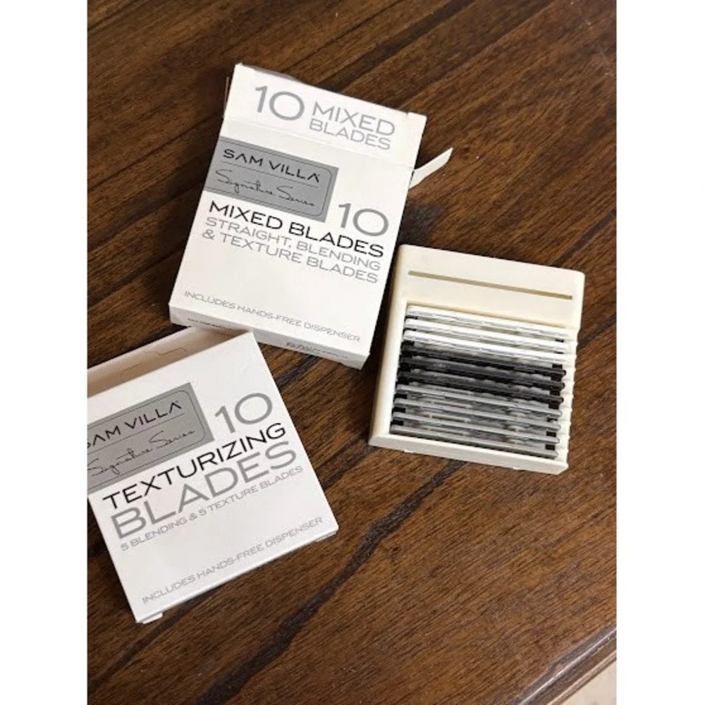 Sam Villa Signature Series 20pk Razor Blades Texturizing Mixed Blending Straight